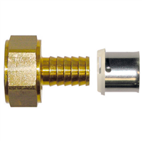 Raccord PER droit à sertir - Écrou tournant - Diamètre 12 mm - F 15 x 21 - Laiton