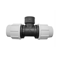 Raccord à compression arrosage enterré - Té Plasson F 20x27 3/4" Ø 25 mm - Polypropylène