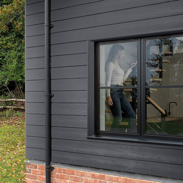 Lame de bardage en fibres-ciment Cedral Click finition relief - 186 MM x 12,00 MM - L. 3,60 M - Gris ardoise C18