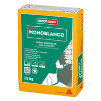 Enduit monocouche semi-allégé OC1 - Monoblanco Parex - Spécial blanc grain fin - Sac de 25,0 KG