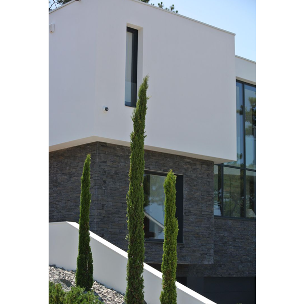 Parement mural en pierre reconstituée Rocky Mountain Anthracite - Longueur 21 - 42 cm x Hauteur 7.5 - 15 cm - Ép. 2 - 4 cm