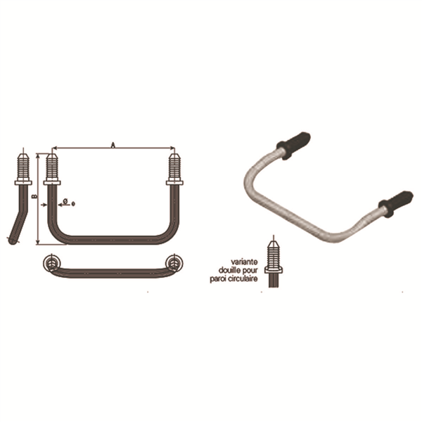 ANTIDERAPANT PAROI CIRCUL ENTRAXE 330MM CONFORME NF EN 13101