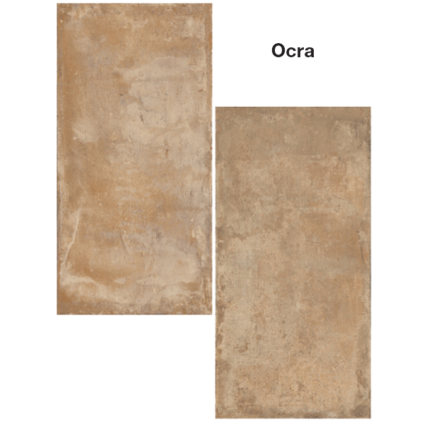 Carrelage sol intérieur effet "terre cuite" Cottoantico - Ocra - 60 CM x 30 CM - ép.9 MM