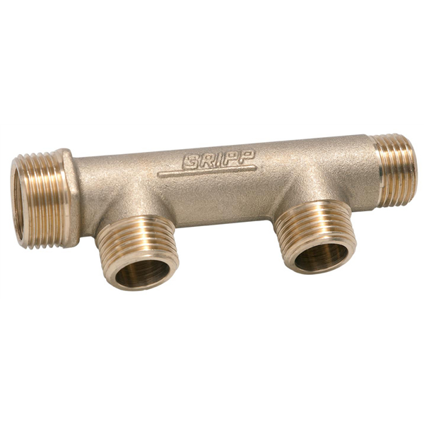 Collecteur MM 3/4"-7+1 dérivation 1/2"Entraxe 47mm- corps 23mm