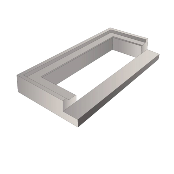 Dalle de couverture PLUVIOSAFE Rectangulaire pour grille fonte 750x300*