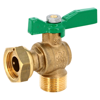Robinet d'arrêt équerre pour compteur d'eau en laiton sans plomb 4MS NF mâle/femelle  3/4" - 3/4" - DN15