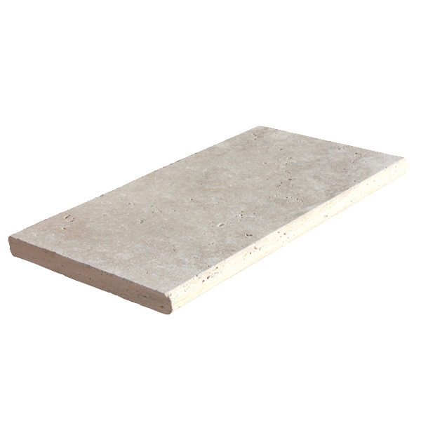 Margelle de piscine Travertin beige - Bord 1/2 Rond - Cappadoce Classic - 61,0 CM x 33,0 CM - ép. 3,00 CM