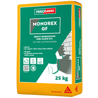 Enduit monocouche semi-allégé OC1 à grain fin Parexlanko Monorex GF - G20 Blanc cassé - Sac de 25 KG