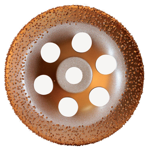 Plateau diamant bombé multi-matériaux - Ø125 mm - Alésage 22,23mm - Grain 24 - Carbure tungstène