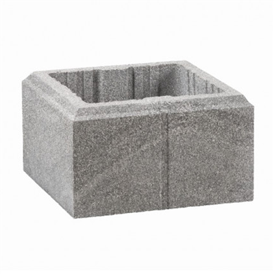 Élément de pilier Marbré en béton décoratif - Anthracite - 30,0 CM x 30,0 CM x 17,1 CM