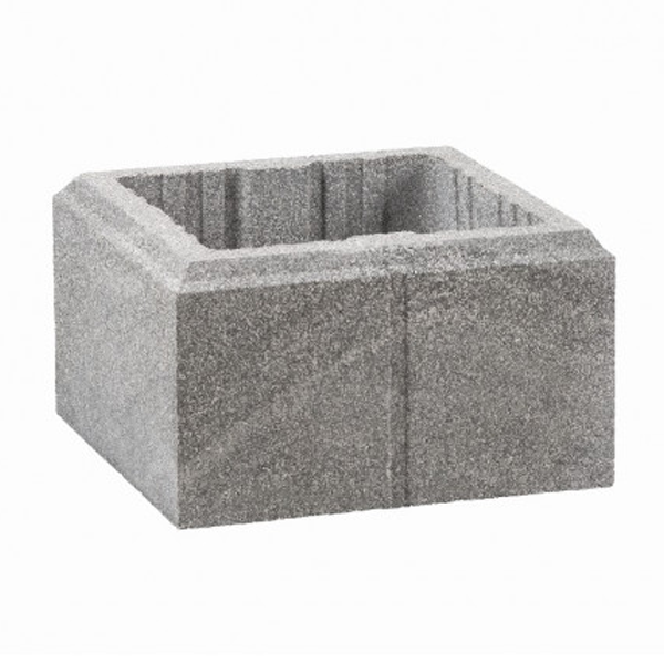 Élément de pilier Marbré en béton décoratif - Anthracite - 30,0 CM x 30,0 CM x 17,1 CM