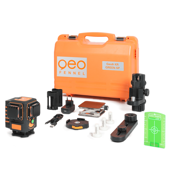Niveau laser Sol/Mur Geo 6-XR GREEN - 3 x 360° lignes - 6 croix  - Geo Fennel - Faisceau vert
