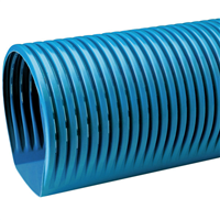 Drain routier à cunette plate pré-manchonné Hegler Sirowell - PVC-U bleu - DN 110 - longueur 6 M