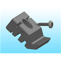 Clips de fixation pour grillage rigide Titan Clip Gris - Polypro - Sachet de 12 avec vis autoforantes