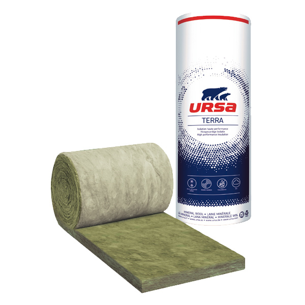 Rouleau laine de verre pour bardage métallique - Plateau 40 R Ursa - R=2,25 m².K/W - 9,00 M x 0,50 M - ép.90 MM