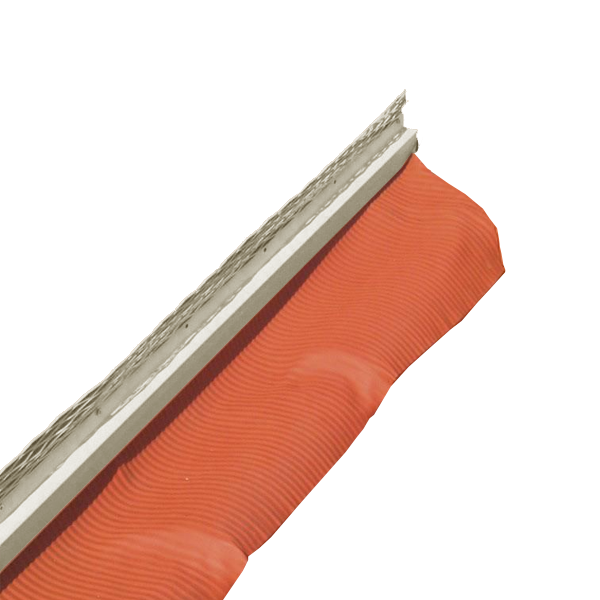 Solin à bavette en alu Lahe Top Alu avec porte solin beige grillagé - Rouge - 200,0 MM x 2,00 M