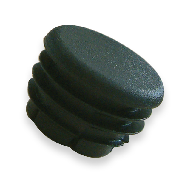 Embout rond entrant pour tube - noir - diamètre 16 mm - lot de 10