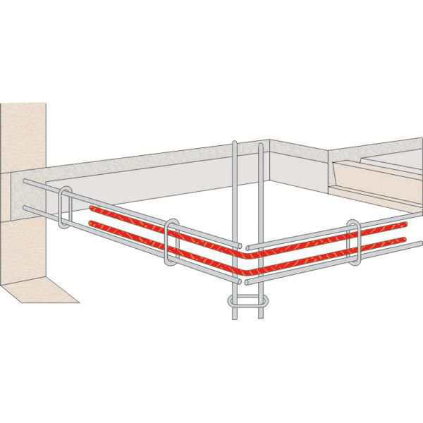 Équerre de liaison - 60,0 CM x 60,0 CM - Ø du fil 10 MM - longueur 1,20 m