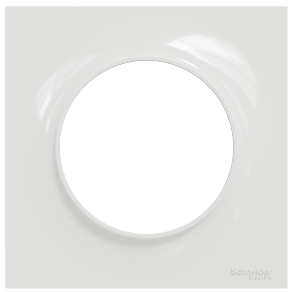 Plaque de finition simple Schneider Odace Styl pour 1 poste encastré - blanc brillant RAL 9003