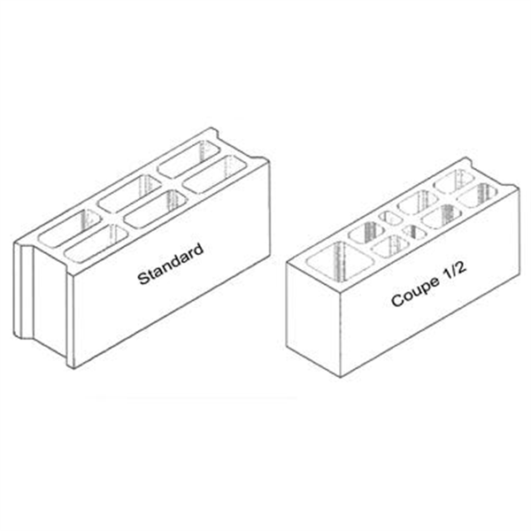 Bloc béton 500 x 150 x 200 mm - B40