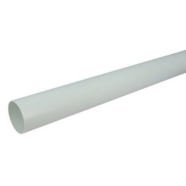 Tube de descente de gouttière rond Nicoll TD80 en Techtan Blanc - diamètre 80 MM - longueur 4 M