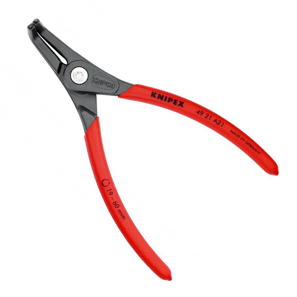 Pince de précision coudée à circlips bagues extérieures Ø 19-60 mm Knipex - Longueur 165 mm