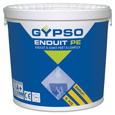 Enduit en pâte blanc prêt à l'emploi - Traitement joints plaques de plâtre - Gypso - Seau 5 KG