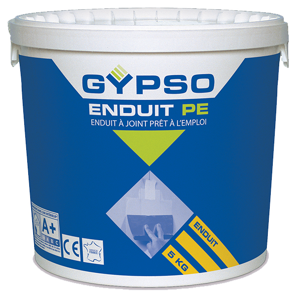 Enduit en pâte blanc prêt à l'emploi - Traitement joints plaques de plâtre - Gypso - Seau 5 KG