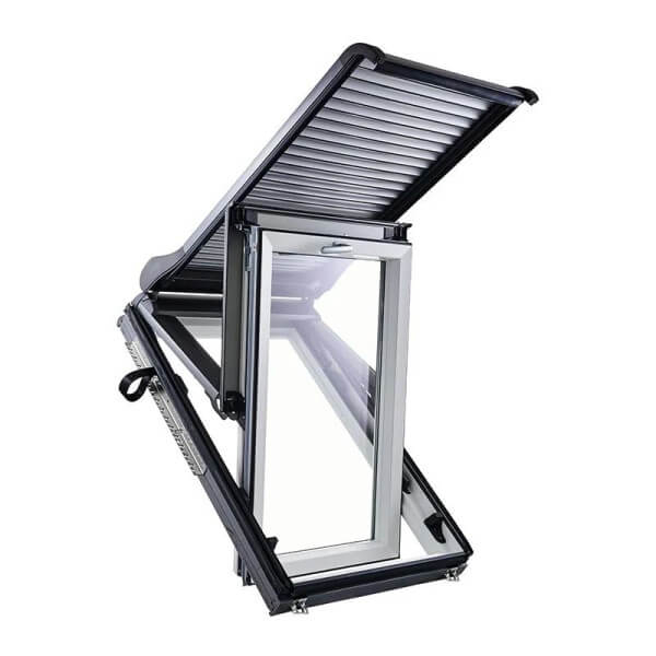 Volet roulant solaire pour fenêtre de toit Roto à commande radio - ZRO RT2 SF - 114,00 cm x 118,00 cm
