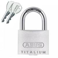 Cadenas en aluminium Abus 64TI/30 Titalium avec anse en acier Nano Protect - 30 x 49,5 mm