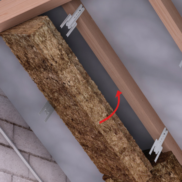 Suspente pour panneau isolant Rockcomble Évolution - longueur 265,0 MM - Boîte de 25