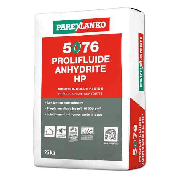 Mortier-colle fluide Prolifluide Anhydrite HP 5076 Spécial chape anhydrite - Gris - Sac de 25 KG