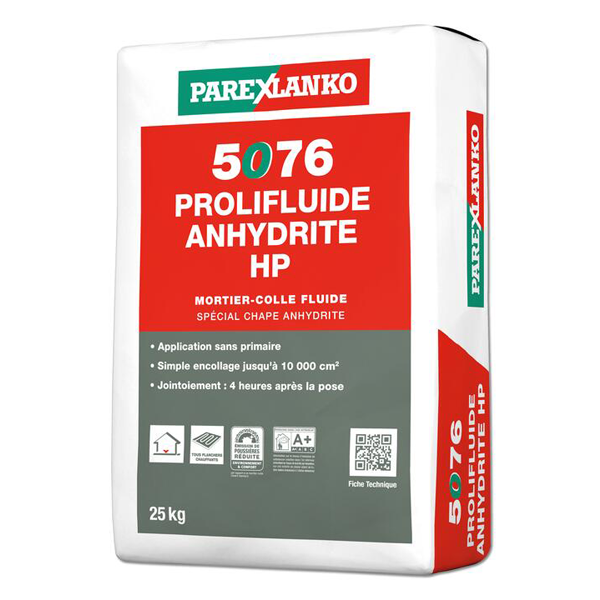 Mortier colle fluide Prolifluide Anhydrite HP 5076 Special chape anhydrite Gris Sac de 25 KG