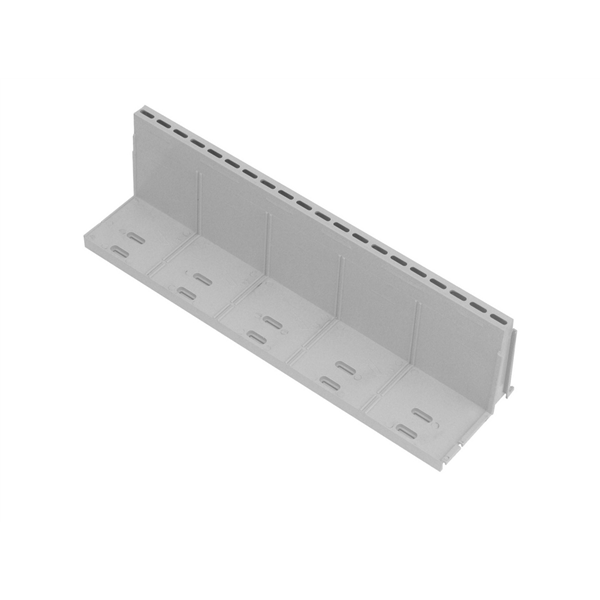 GRILLE A FENTE PVC SERIE 130 DIM 130X500 H14 GRIS