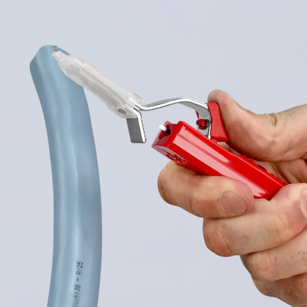 Outil à dégainer Knipex pour câbles ronds standard - Lame scalpel - Longueur 165 mm