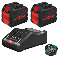 Pack de démarrage Bosch 2 Batteries ProCORE 18V 12,0Ah Chargeur et module Bluetooth GCY42