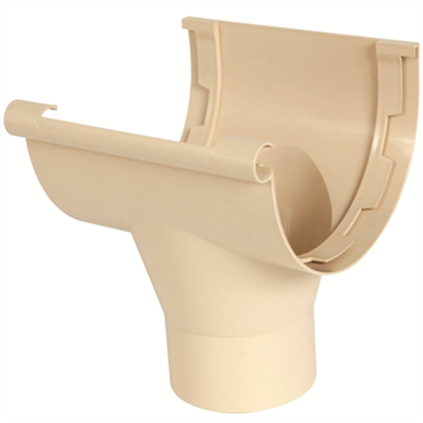 Naissance centrale à coller Nicoll NAC25S pour gouttière LG25 - Techtan - tube de descente de 80 mm - sable