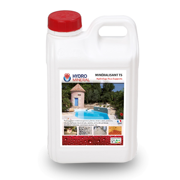 Minéralisant hydrofuge TS Hydro Mineral - Pour tous supports poreux - Bidon de 2 L