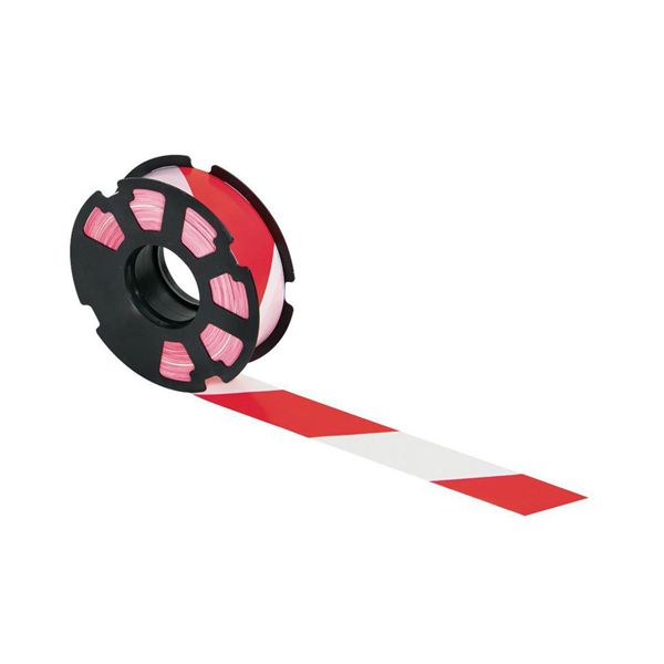 Ruban signalisation chantier Rubaplast rouge et blanc 50 mm x 500 m sur flasque