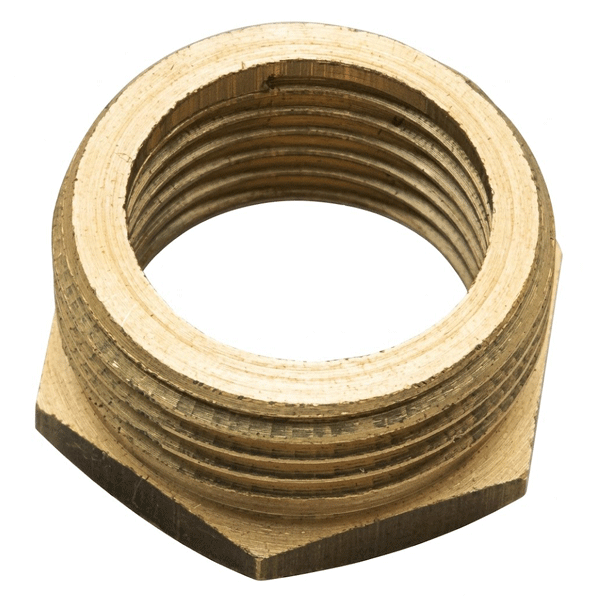 Raccord de réduction 6 pans en laiton - mâle 3/4" - femelle 1/2"
