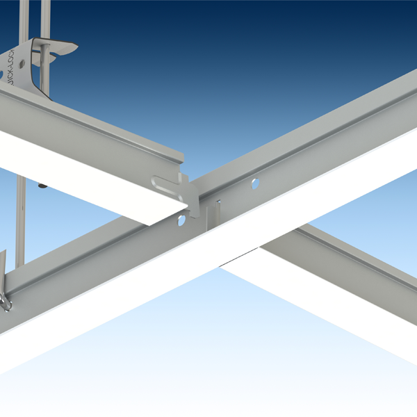 Entretoise faux plafond Quick-Lock T24 Hook-on - 0,60 M - Blanc