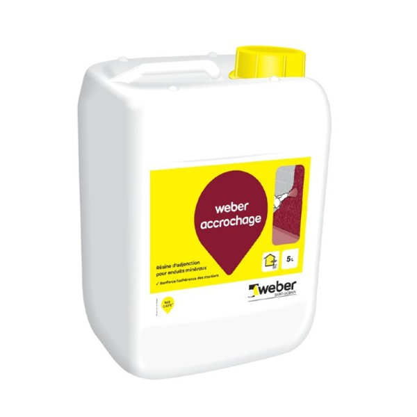 Résine d'accrochage Weber pour enduit minéraux - Bidon de 5 litres