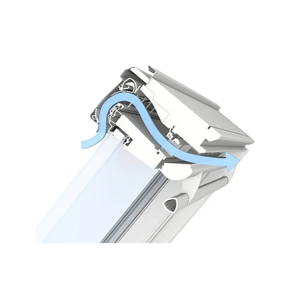 Fenêtre de toit à rotation Velux GGU Confort - Finition EverFinish - 134,0 CM x 140,0 CM - Blanc