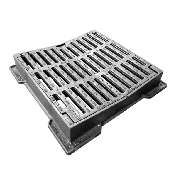 Grille concave articulée verrouillée D400 trafic intense Delita CO 70