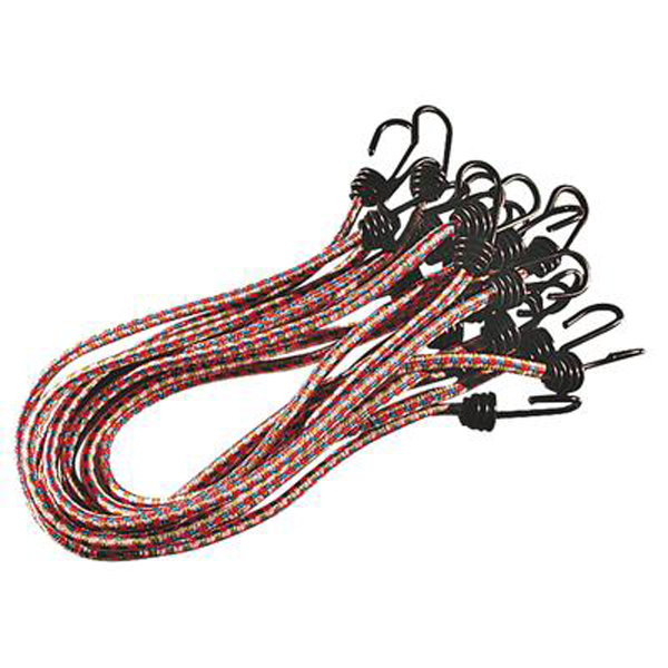 Tendeur élastique monté avec crochets - Diamètre Ø 8 mm - Longueur 60 cm - Lot de 10