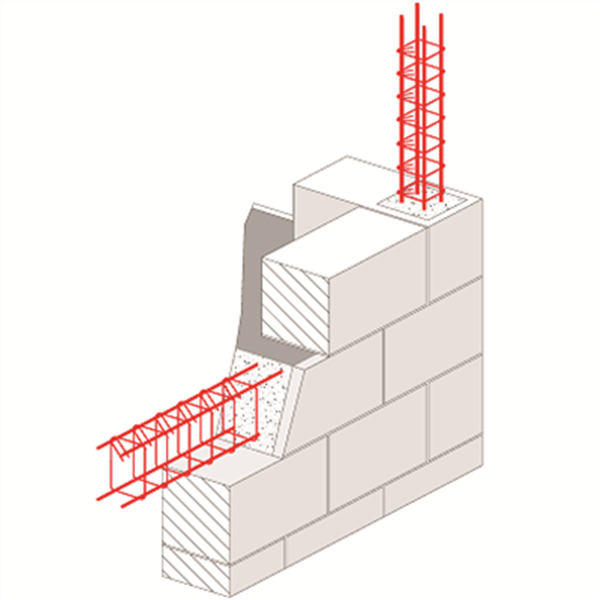Armature de chaînage parasismique zone 4 - dim. 15 x 15 cm - Long. 6,00 ml - Maille 15 CM - Ø fils 12 MM