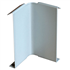 Angle rentrant clipsable pour profilé de finition terrasse Jouplast - Haut. 140,00 mm - Gris aluminium