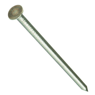 Pointe tête plate standard acier clair diamètre 5 x 110 mm - boîte de 5 kg