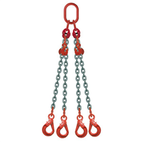 Elingue chaîne réglable 4 brins Levac crochets à verrouillage automatique CMU 4250 kg 2.5 m