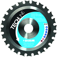 Disque carbure à multi matériaux - Denture multi-négative Ø125 mm x 22,23mm Diam Industries